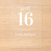 ミニマモダンリストの甘い16 アクリル招待状 (正面)
