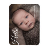 ミニマモダンリストの生まれたばかりのベビー写真 マグネット (縦)