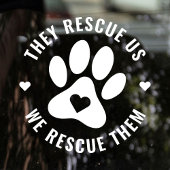 ミニマモダンリストの白いペットの前我々彼らの車を救出 ウィンドウサイン