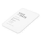 ミニマモダンリストの白い結婚式の日付を保存 マグネット (左側)