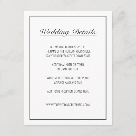 ミニマモダンリストの白い黒 エンクロージャーカード (正面)