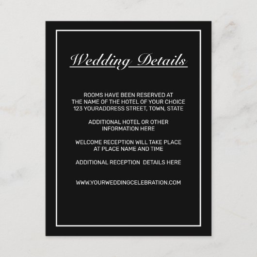 ミニマモダンリストの白い黒 エンクロージャーカード (正面)