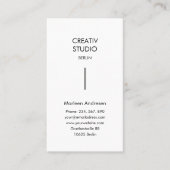 ミニマモダンリストの白い黒 名刺 (正面)