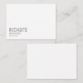 ミニマモダンリストの白灰色と白 ノートカード (正面/裏面)