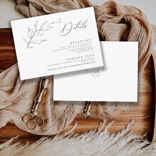 ミニマモダンリストの白黒の書結婚道 エンクロージャーカード