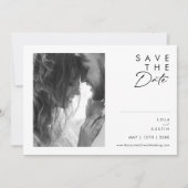 ミニマモダンリストの白黒の水平救線 セーブザデート (正面)