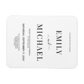 ミニマモダンリストの白黒の結婚インビタティ マグネット (横)