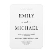 ミニマモダンリストの白黒の結婚インビタティ マグネット (縦)