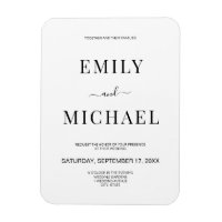 ミニマモダンリストの白黒の結婚インビタティ