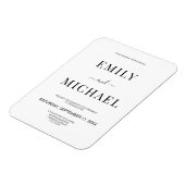 ミニマモダンリストの白黒の結婚インビタティ マグネット (左側)