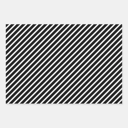 ミニマモダンリストの白黒パターン ラッピングペーパーシート (正面3)