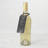 ミニマモダンリストの白黒フローラ ボトルネックタグ (アングル)