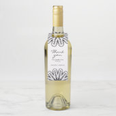 ミニマモダンリストの白黒フローラ ボトルネックタグ (ボトル)