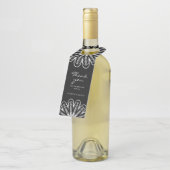 ミニマモダンリストの白黒フローラ ボトルネックタグ (アングル)