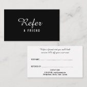 ミニマモダンリストの白黒プロフェッショナル 紹介カード (正面/裏面)