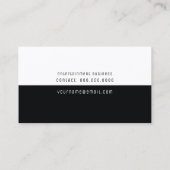 ミニマモダンリストの白黒プロモーター 名刺 (裏面)