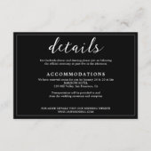 ミニマモダンリストの白黒結婚の エンクロージャーカード (正面)