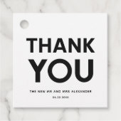 ミニマモダンリストの白黒結婚の フェイバータグ (正面)