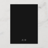 ミニマモダンリストの白黒結婚情報 エンクロージャーカード (裏面)