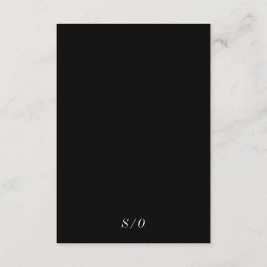 ミニマモダンリストの白黒結婚情報 エンクロージャーカード (裏面)