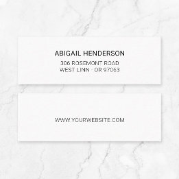 ミニマモダンリストの白黒Typo Basic 10 | スキニー名刺