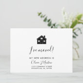 ミニマモダンリストの移動アナウンスカード 案内状 (スタンド正面)