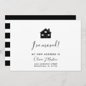 ミニマモダンリストの移動アナウンスカード 案内状 (正面/裏面)