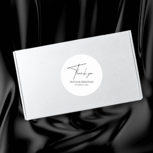 ミニマモダンリストの結婚ありがとう ラウンドシール