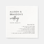 ミニマモダンリストの結婚おもしろい・ファクト・ナプキンス スタンダードカクテルナプキン (正面)