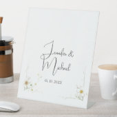 ミニマモダンリストの結婚かわいい 台座サイン (インサイチュ)