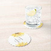 ミニマモダンリストの結婚ひまわり ペーパーコースター (インサイチュ)