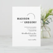 ミニマモダンリストの結婚アーチ 招待状 (スタンド正面)