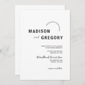 ミニマモダンリストの結婚アーチ 招待状 (正面/裏面)