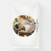 ミニマモダンリストの結婚カップルの写真 横断幕 (縦)