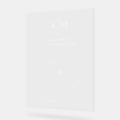 ミニマモダンリストの結婚サインへようこそ アクリルサイン (傾斜)