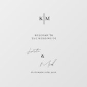 ミニマモダンリストの結婚デカールへようこそ ウィンドウサイン (シート)