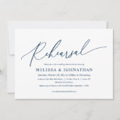 ミニマモダンリストの結婚リハーサルと夕食 招待状 (正面)