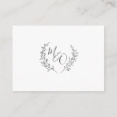 ミニマモダンリストの結婚ローレルの願い エンクロージャーカード (裏面)