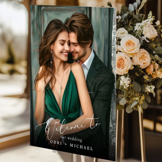 ミニマモダンリストの結婚写真へようこそ アクリルサイン