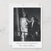 ミニマモダンリストの結婚写真グリーティングクリスマス シーズンカード (正面)