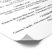 ミニマモダンリストの結婚甘いデザートのバー徴候 ポスター (角)