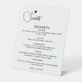 ミニマモダンリストの結婚甘いデザートのバー徴候 台座サイン (正面)