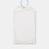 ミニマモダンリストの結婚緑の歓迎バッグ ギフトタグ (裏面)