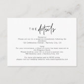 ミニマモダンリストの結婚詳細エンクロージャカード エンクロージャーカード (正面)