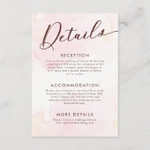 ミニマモダンリストの結婚詳細エンクロージャカード エンクロージャーカード (正面)