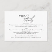 ミニマモダンリストの結婚詳細エンクロージャカード エンクロージャーカード (正面)