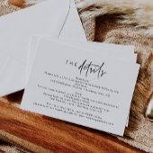 ミニマモダンリストの結婚詳細エンクロージャカード エンクロージャーカード