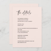 ミニマモダンリストの結婚詳細エンクロージャカード エンクロージャーカード (正面/裏面)