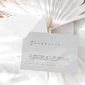 ミニマモダンリストの結婚詳細エンクロージャカード サンキューカード