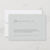 ミニマモダンリストの結婚詳細エンクロージャカード サンキューカード (正面)